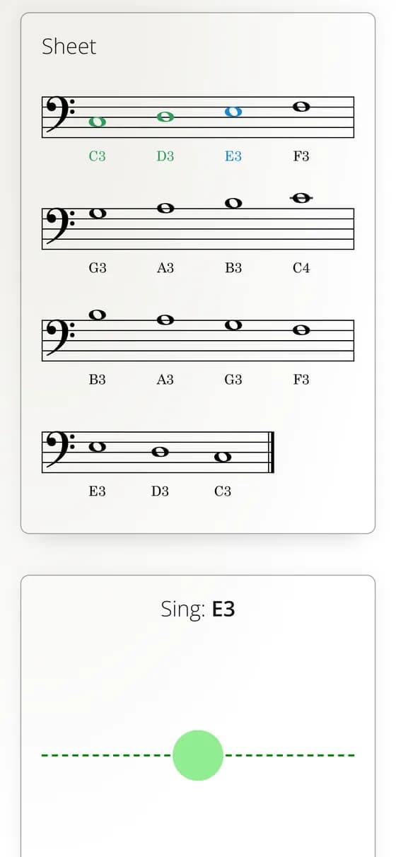 The same exercise on a phone.